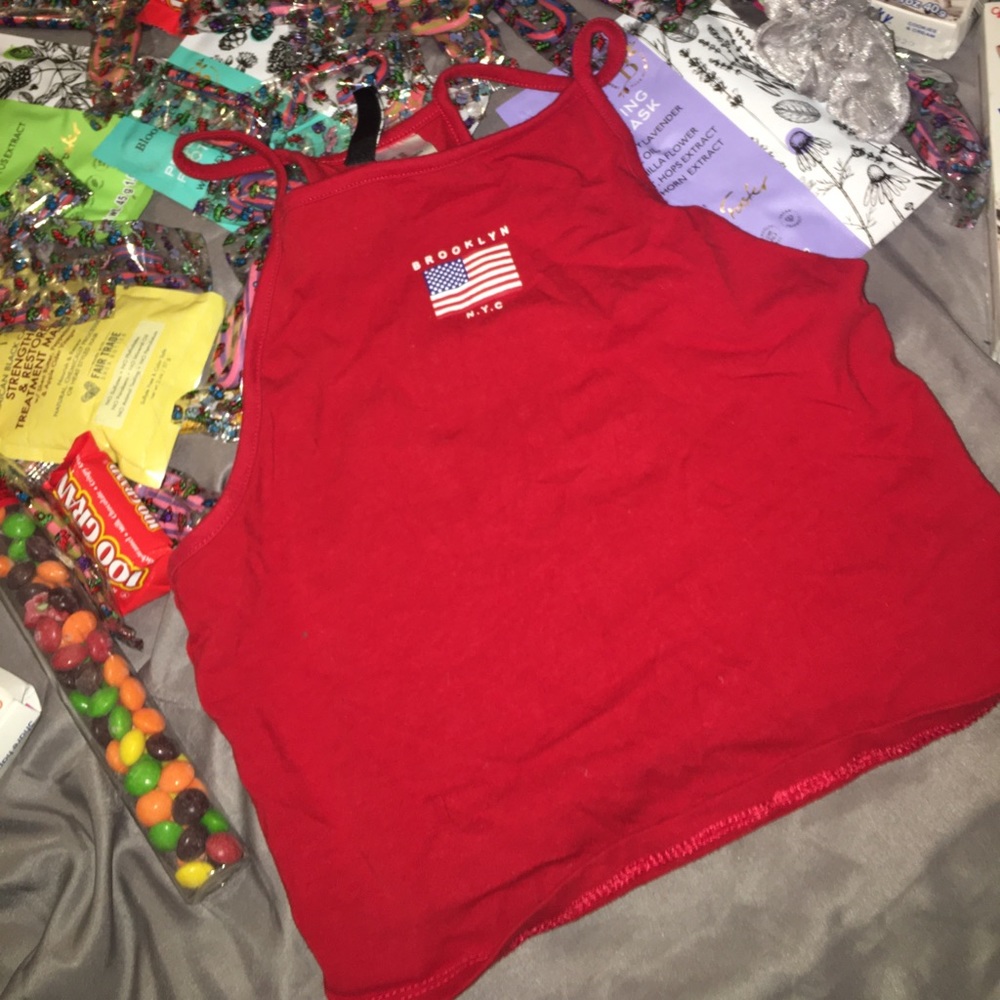 red crop top